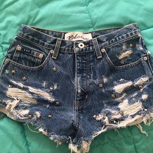 Vintage Distressed denim shorts